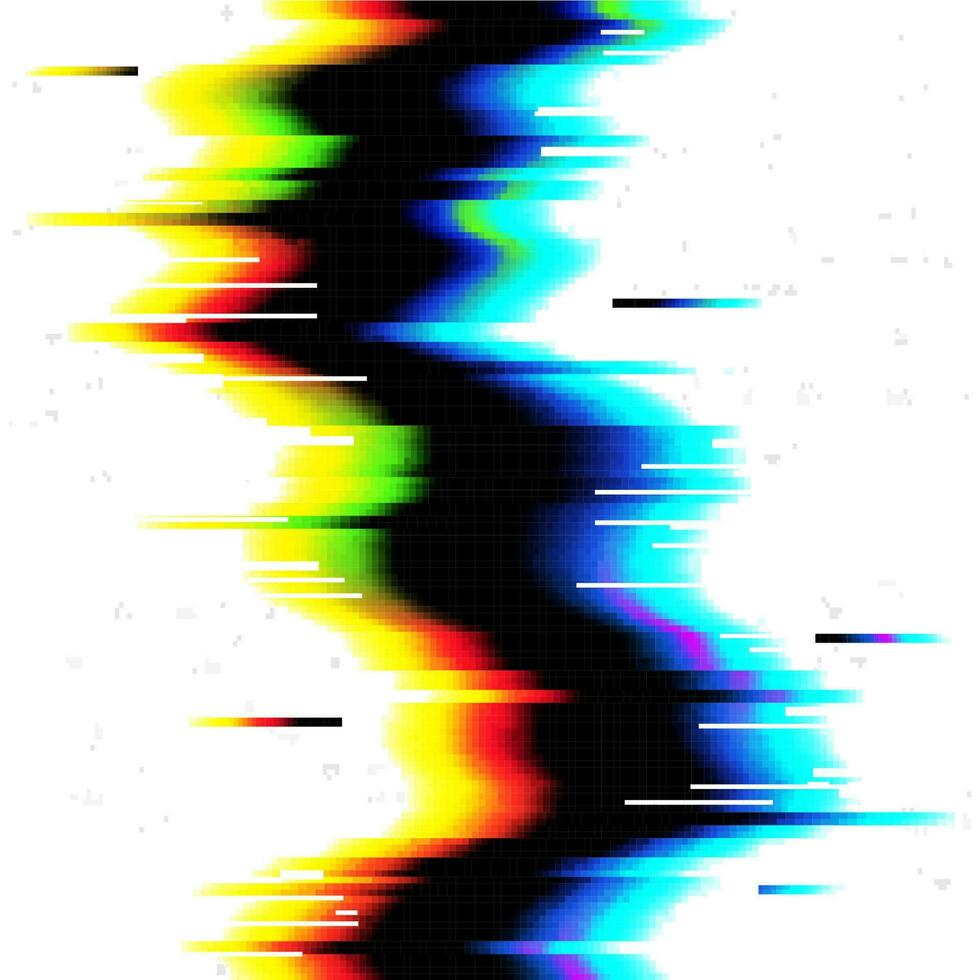 Glitch effect, TV or computer screen freeze effect vector