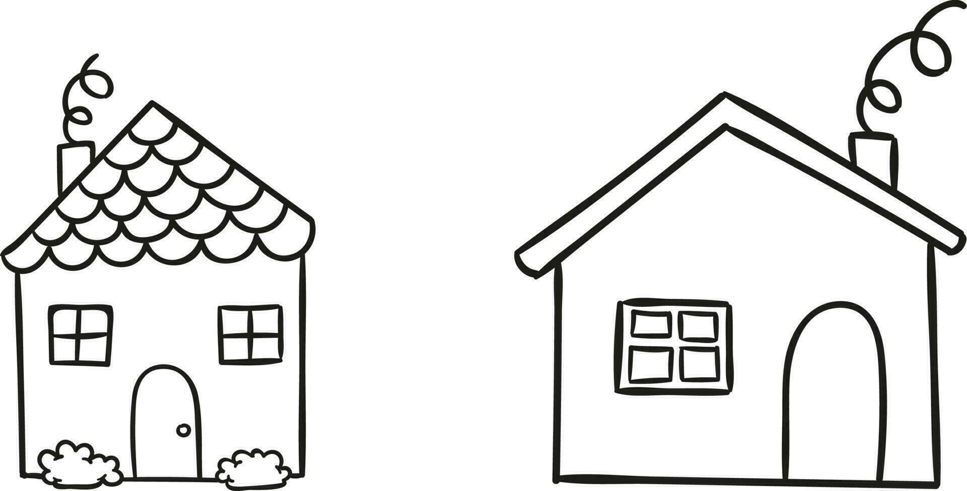 hand drawn house vector