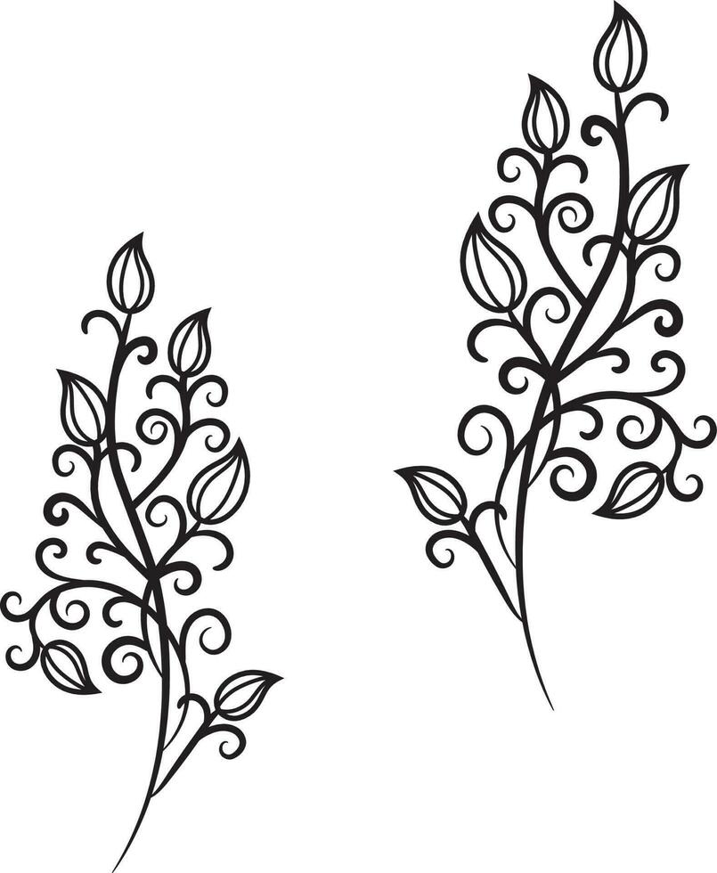 dibujado a mano floral vector