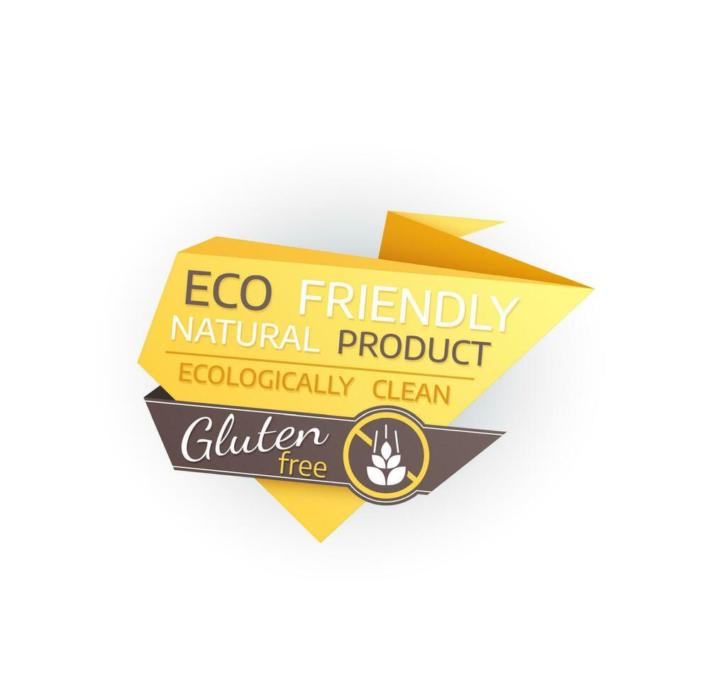 Eco friendly gluten free icon of natural diet food vector