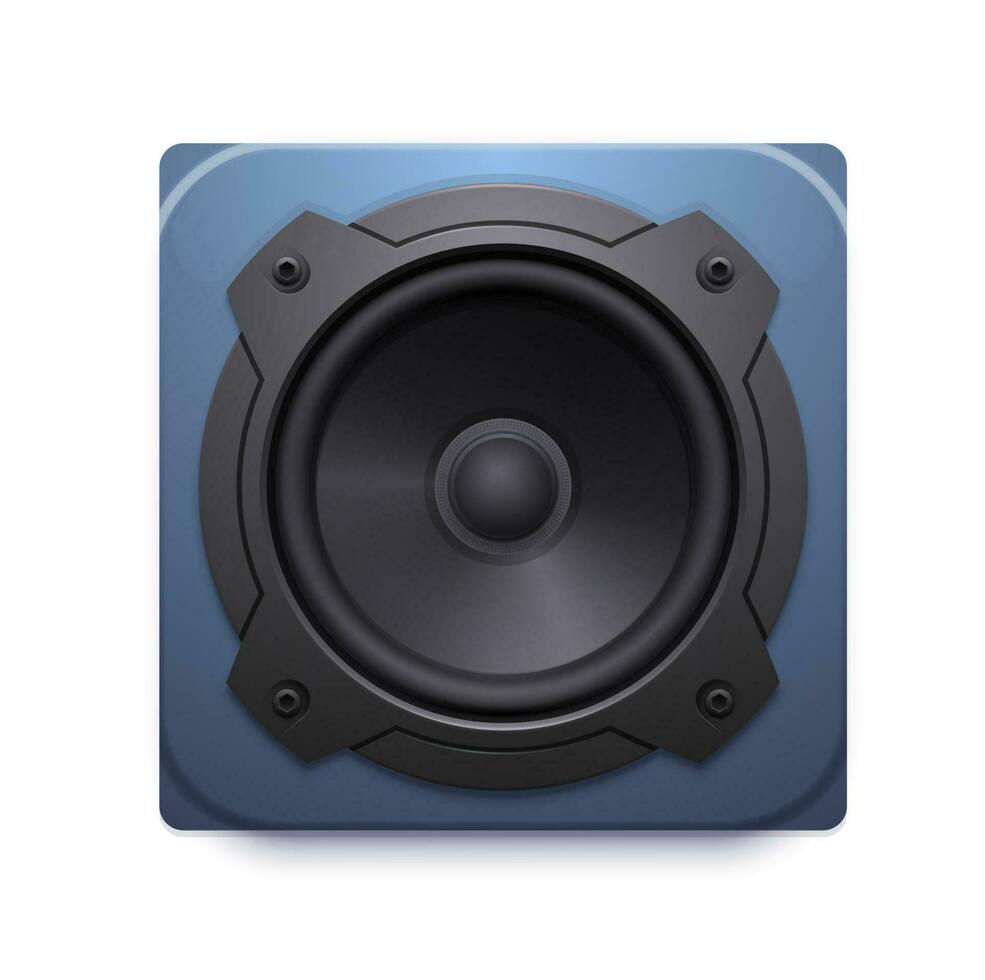 Sound speaker icon, audio music stereo system vector