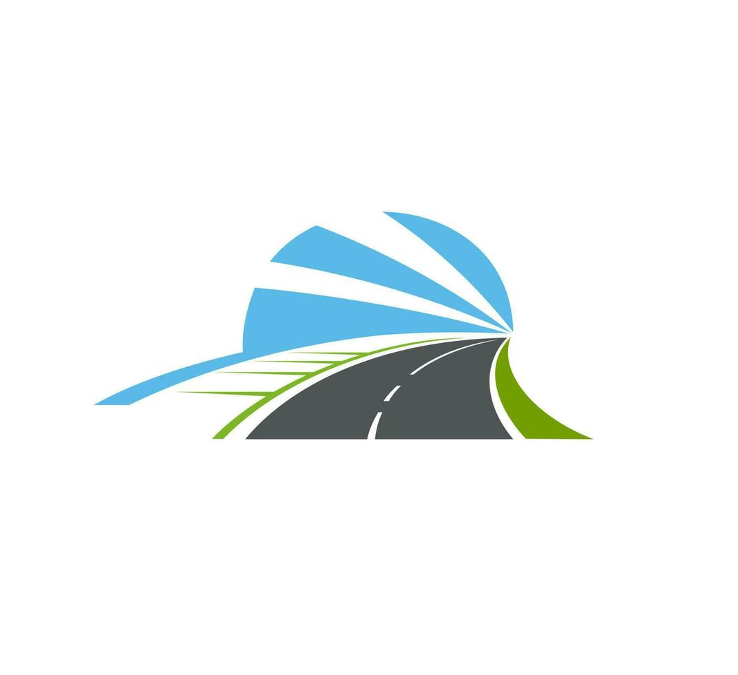 Highway road isolated vector two lane pathway icon