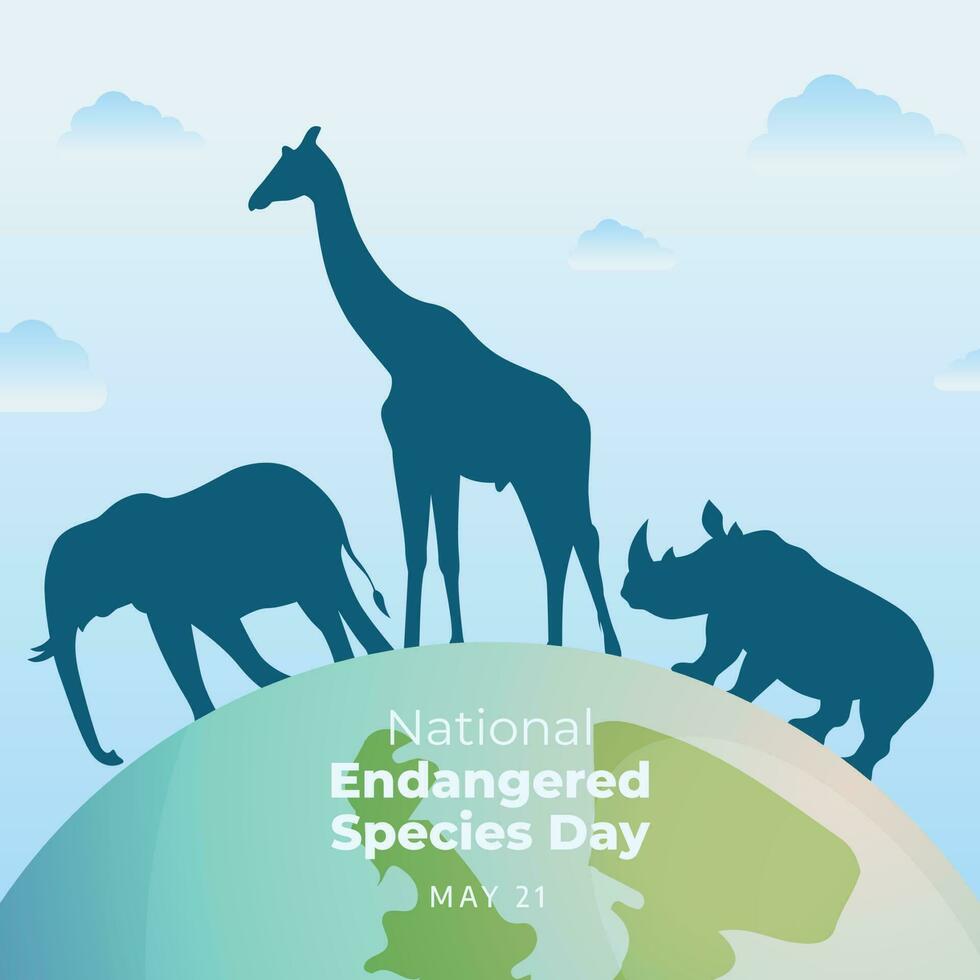 vector graphic of national endangered species day good for national
