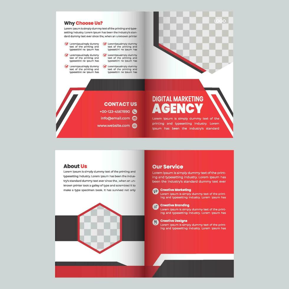 Professional Bifold Design Template vector