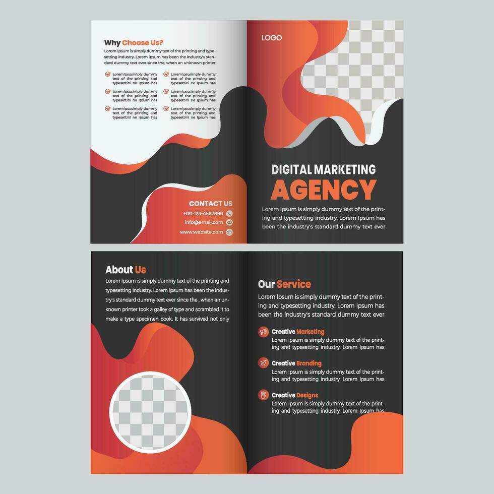 Professional Bifold Design Template vector
