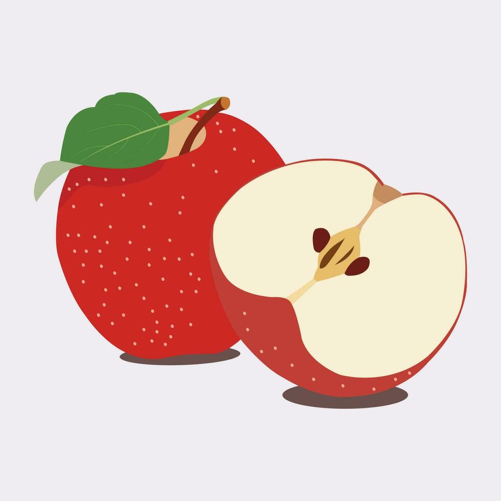 A beautiful apple fruit vector art work.