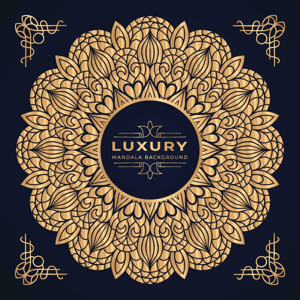 Luxury mandala background design template arabesque islamic style vector