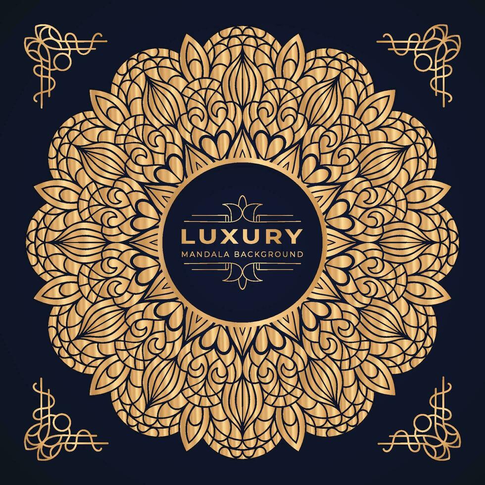 Luxury mandala background design template arabesque islamic style vector