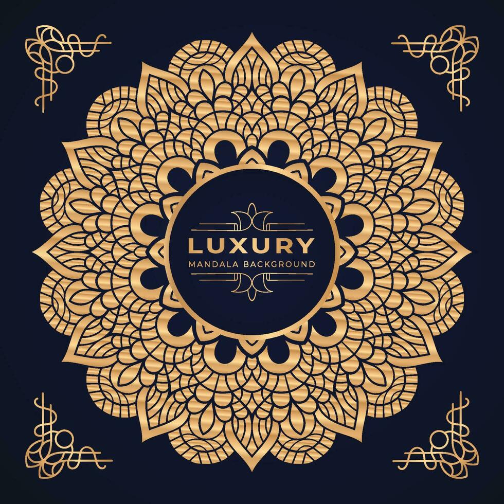 Luxury mandala background design template arabesque islamic style vector