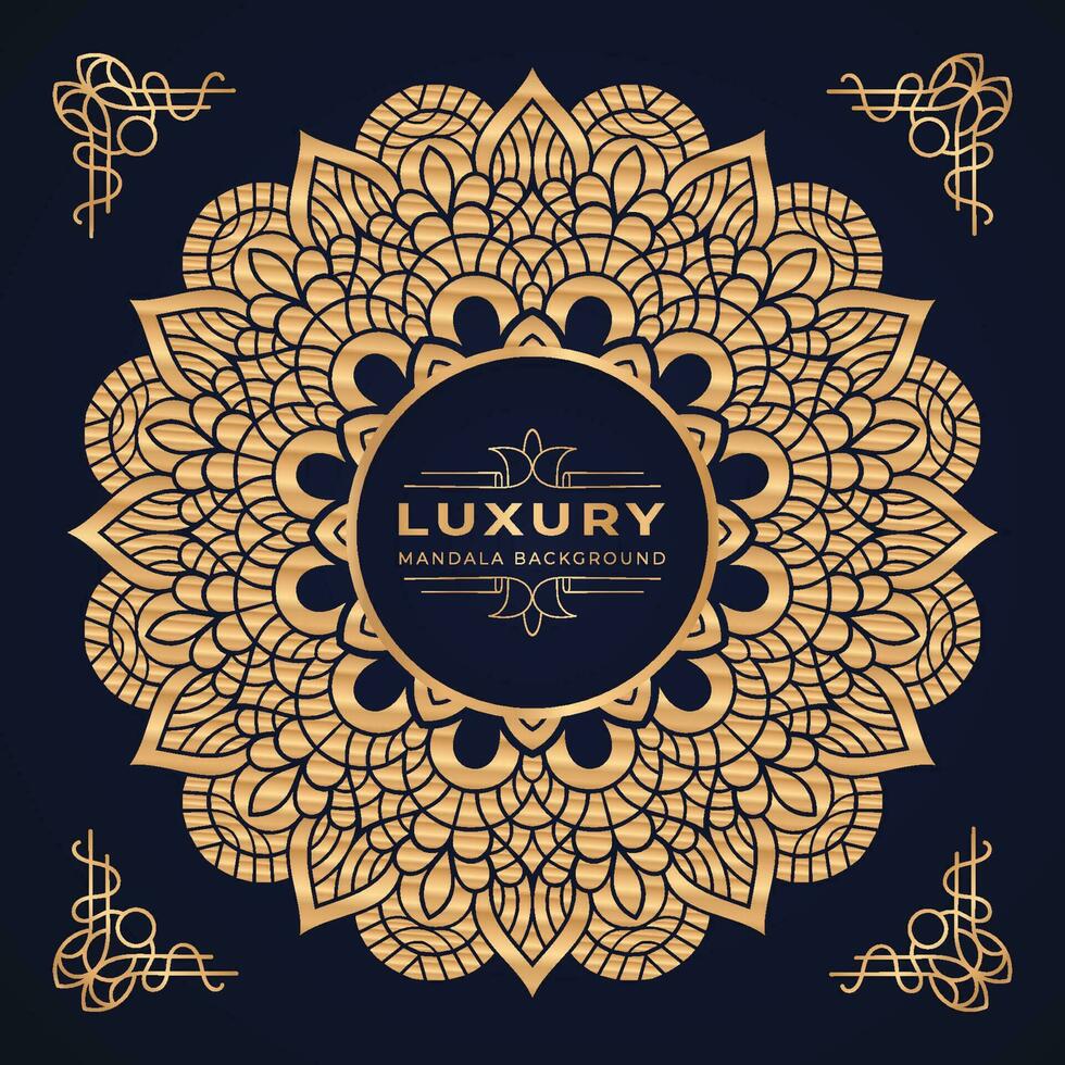 Luxury mandala background design template arabesque islamic style vector