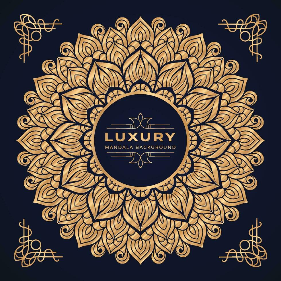 Luxury mandala background design template arabesque islamic style vector