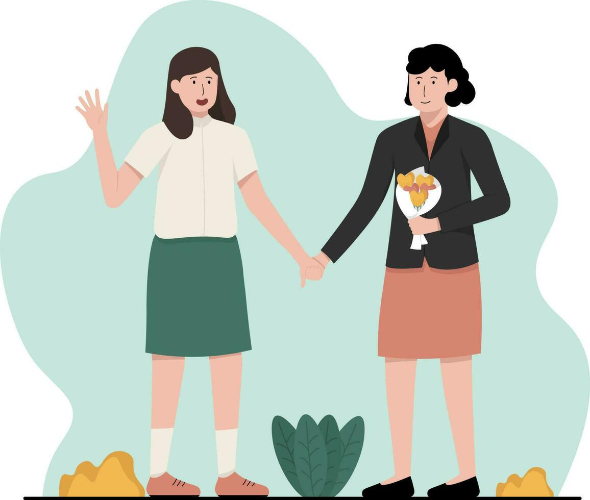 Thanking on the Teacher Day, illustration vector