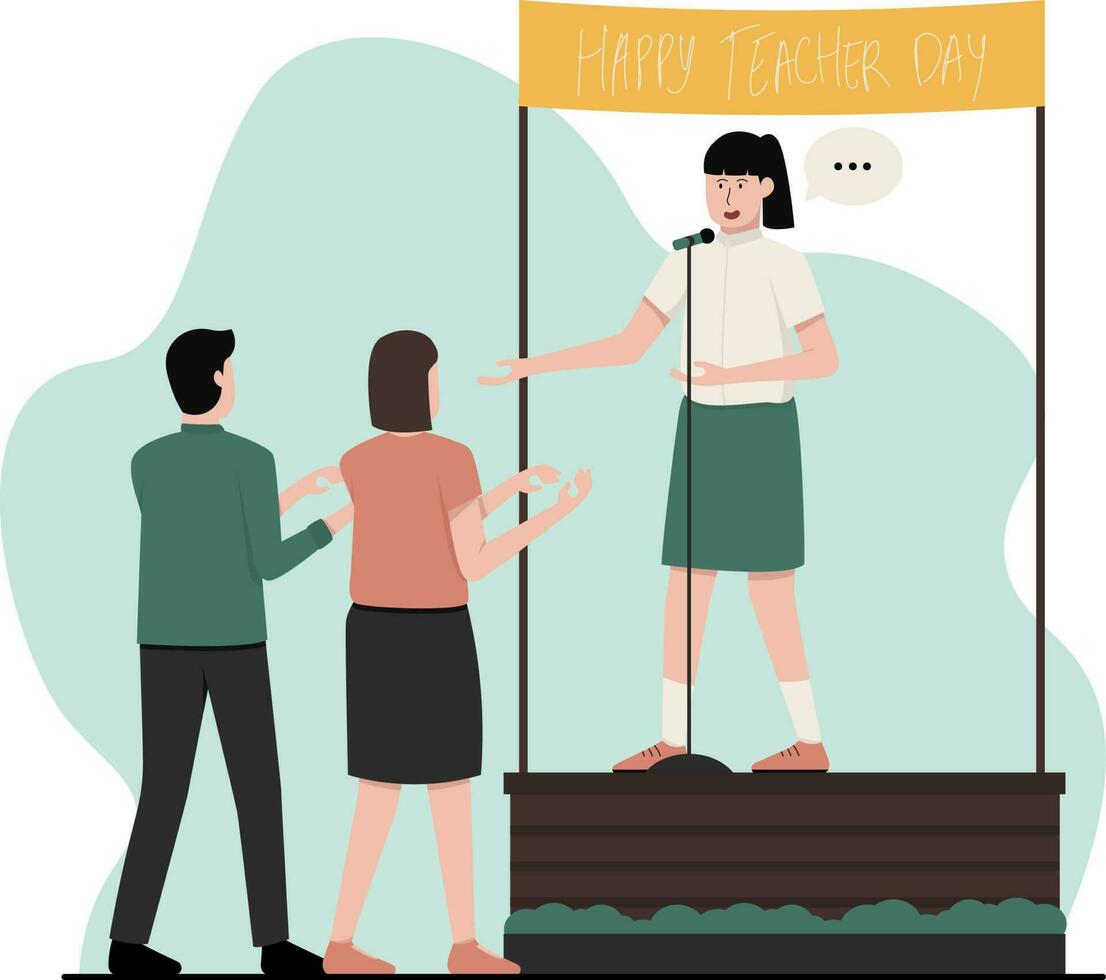 Teacher Day illustration vector