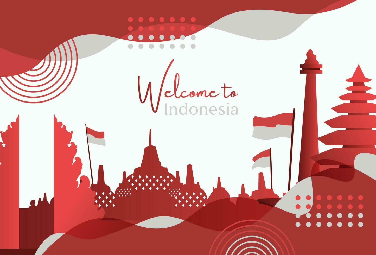 Welcome to indonesia Vector Background