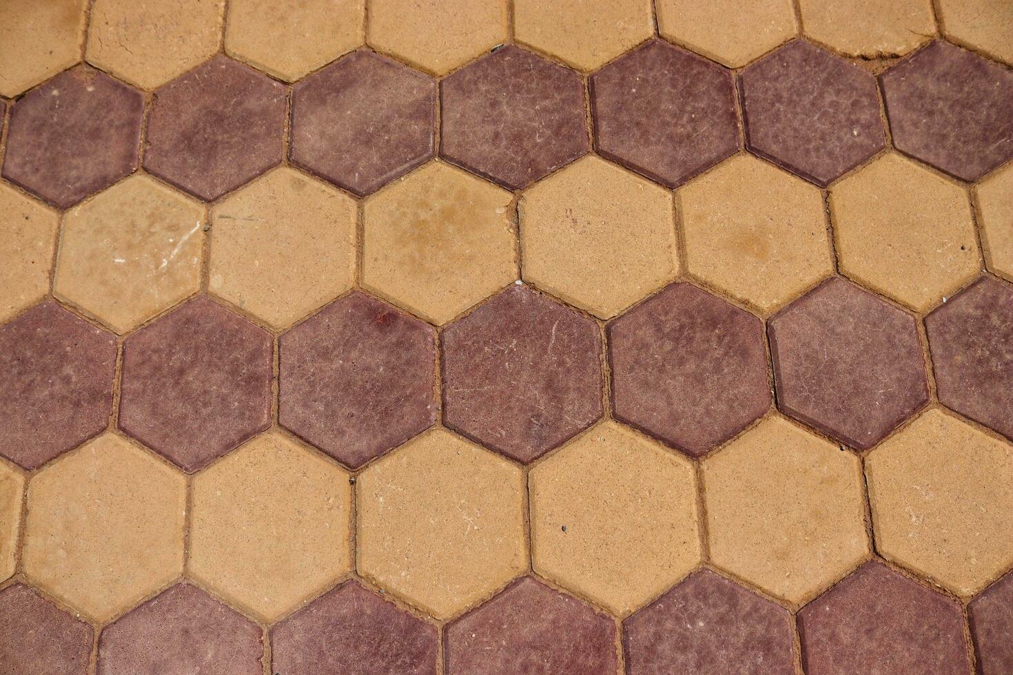 Tuff tiles on foothpath  are made from durable materials,such as stone or concrete,they come in various shape photo
