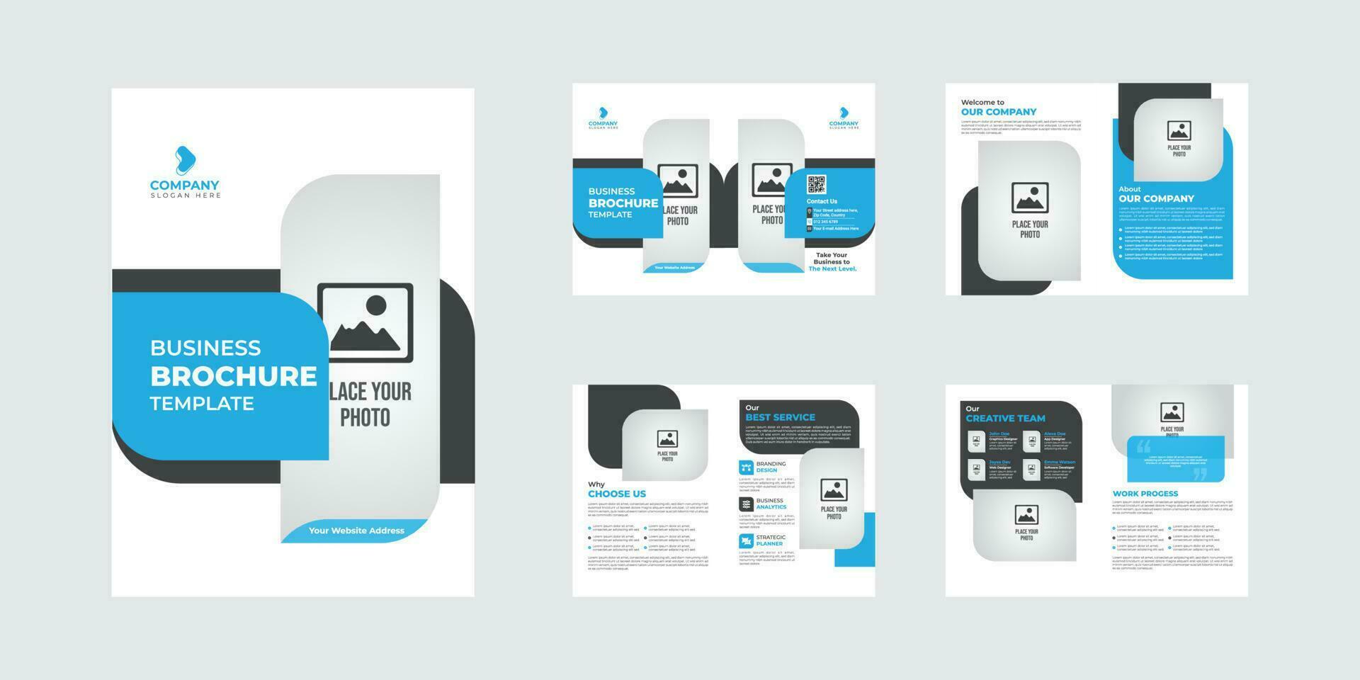 Professional and creative multipurpose business brochure minimalist design print template vector