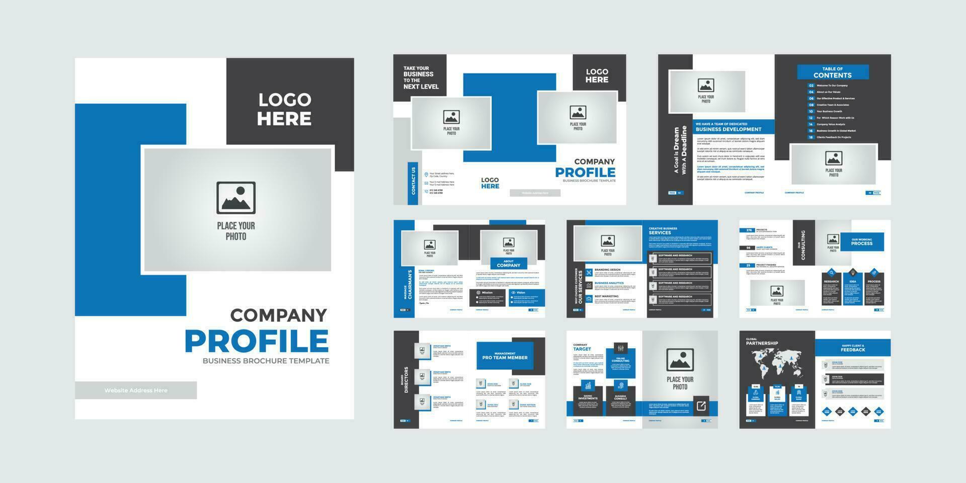 profesional y creativo de múltiples fines negocio folleto minimalista diseño impresión modelo vector