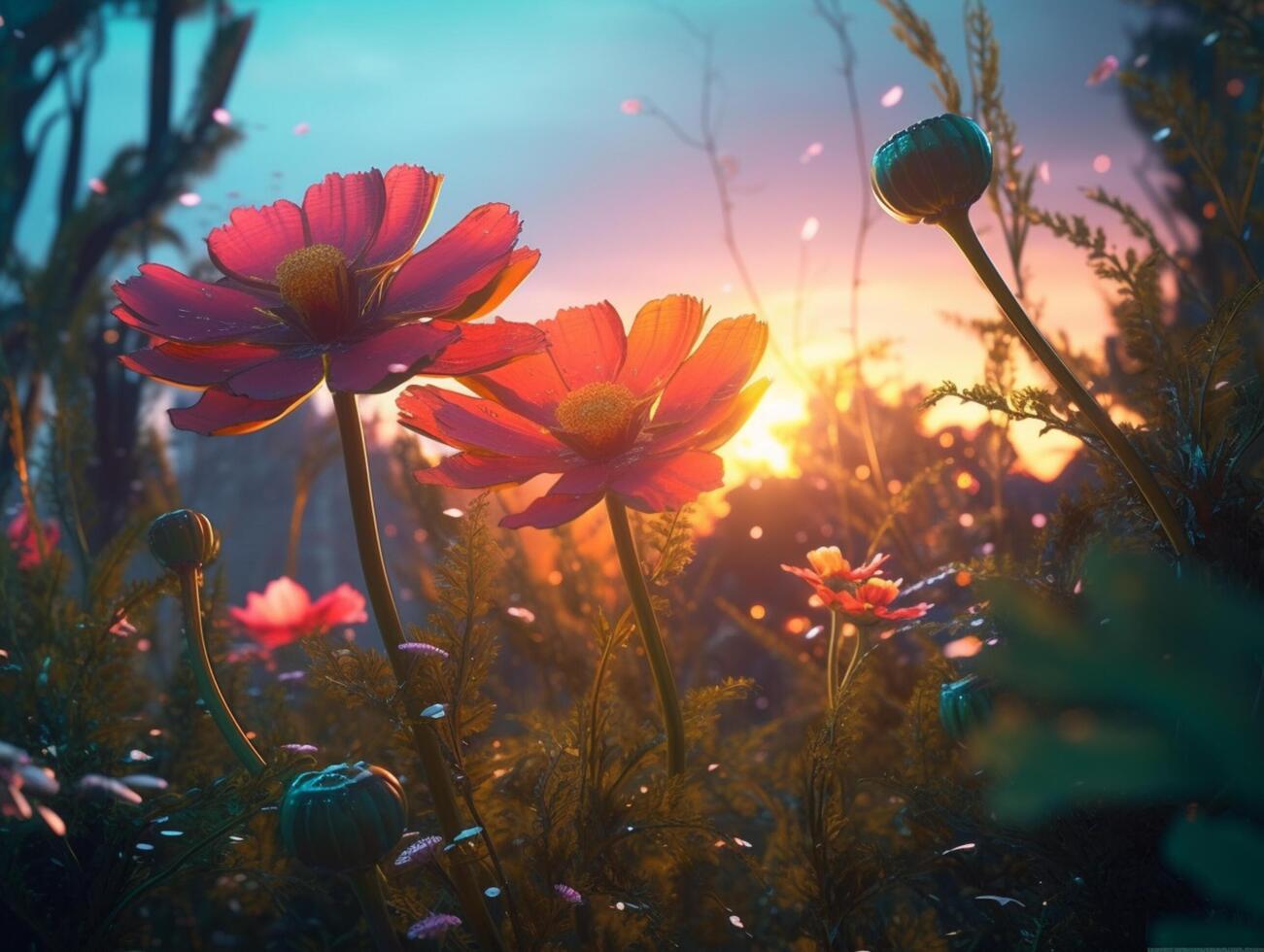 Spring Flower Natural Background Illustration photo