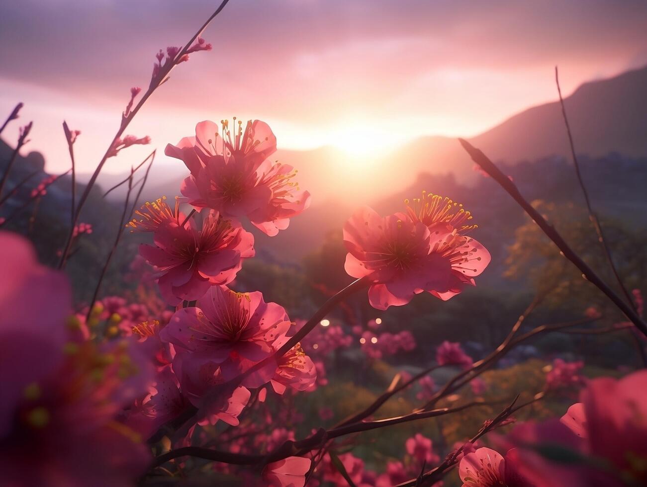 Spring Flower Natural Background Illustration photo