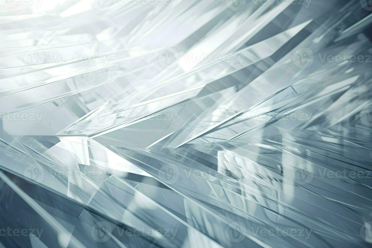 3D Render of white Abstract Ethereal Glass Shards Background photo