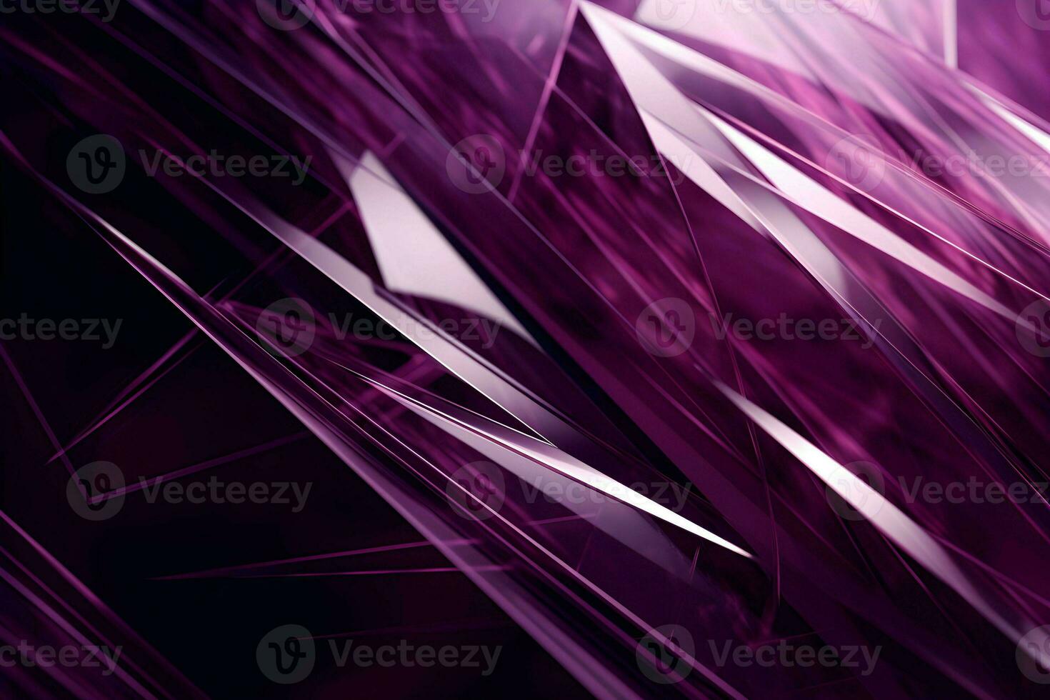 3D Render of purple Abstract Ethereal Glass Shards Background photo