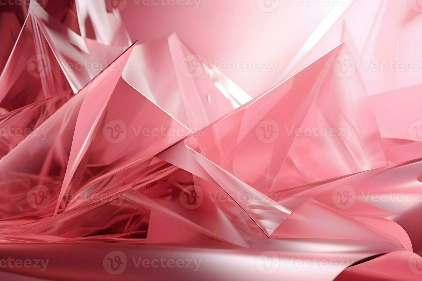 3D Render of pink Abstract Ethereal Glass Shards Background photo