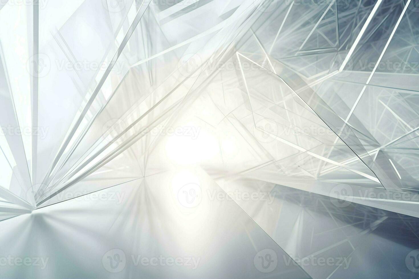 3D Render of white Abstract Ethereal Glass Shards Background photo