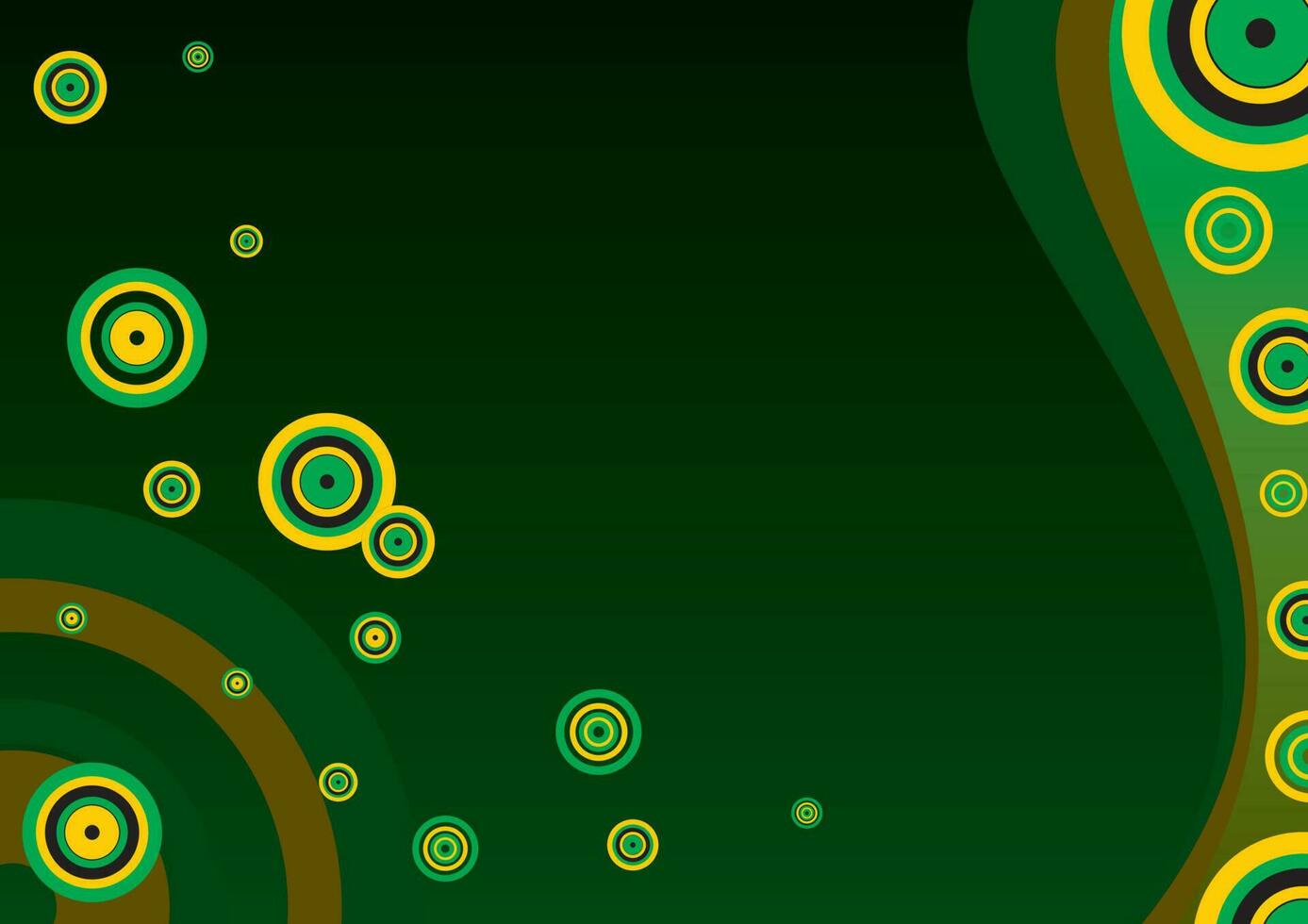 Green and yellow bubbles on dark background vector