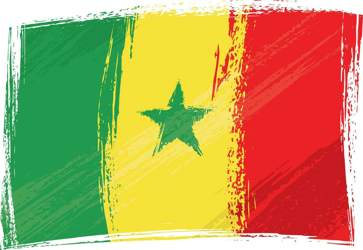 grunge Senegal bandera vector