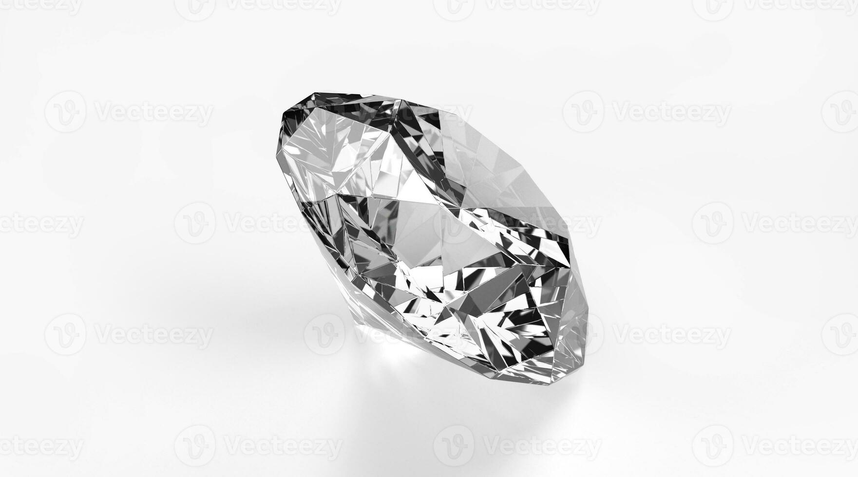 Dazzling diamond on white background photo