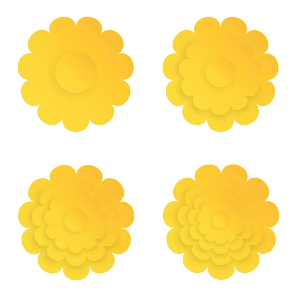 flor, elemento de floral papel cortar. papel cortar de flor forma. icono de enamorado día, regalo, ornamento, amor y primavera símbolo. ilustración de floral. vector