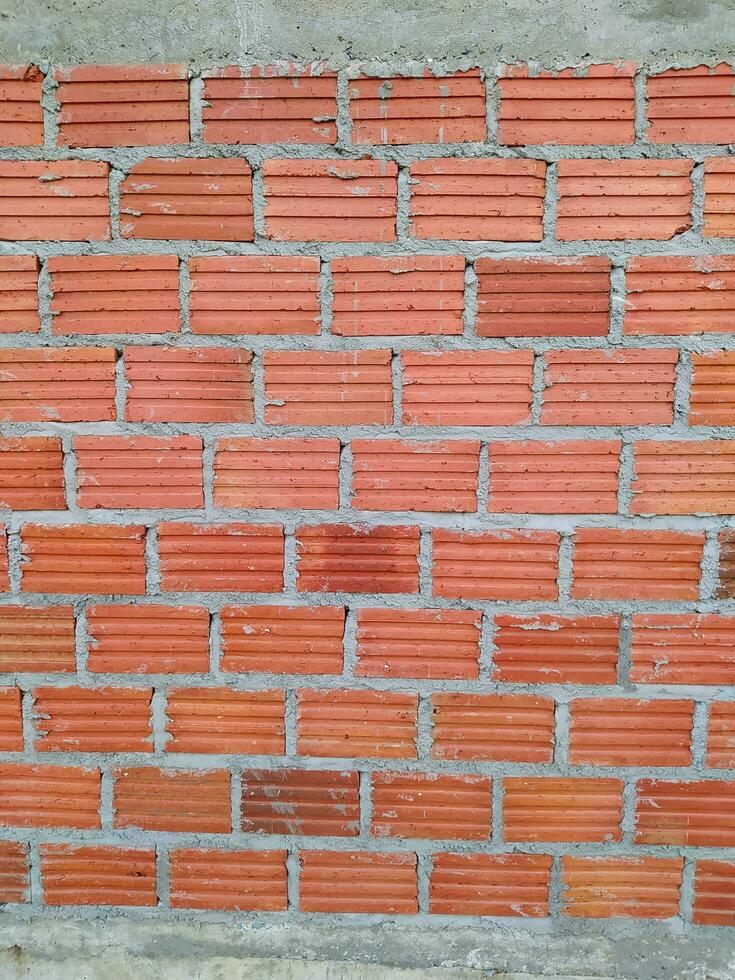 Close-up of some brick walls in a building. photo