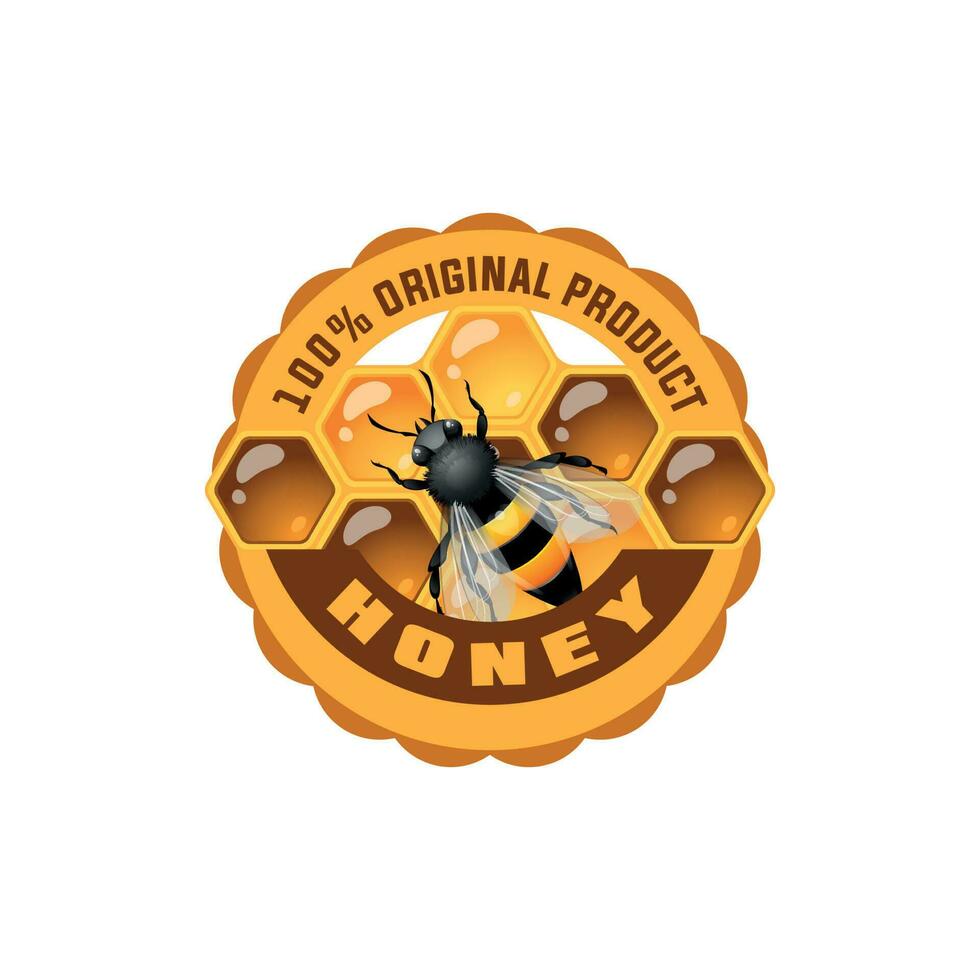 vector honey label