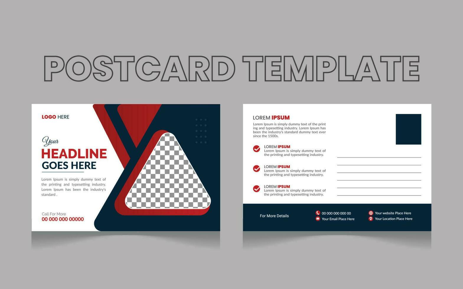 Creative Professional Corporate postcard design template . Corporate ...