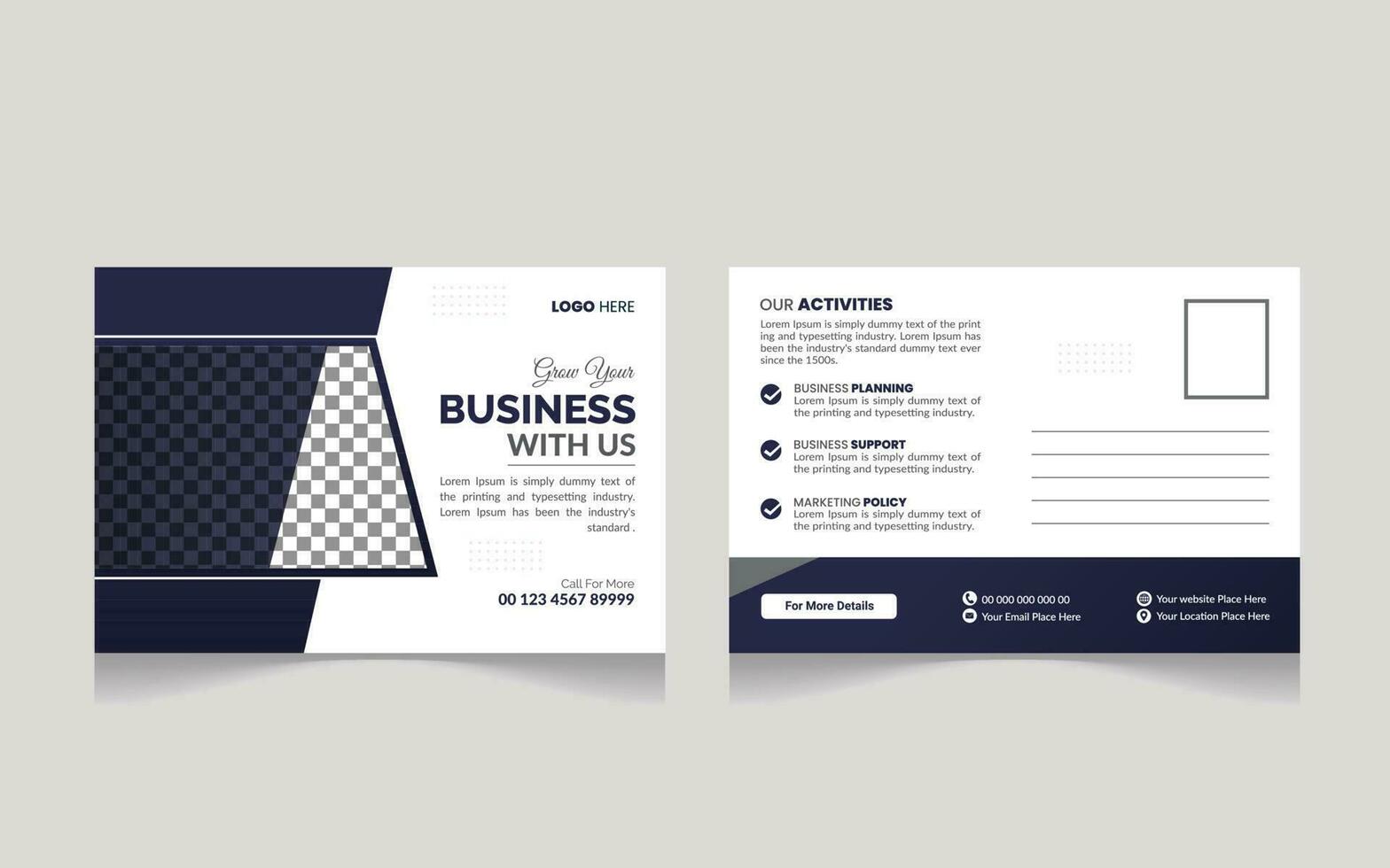 Modern and Simple Business Postcard or Postcard Template Pro Vector