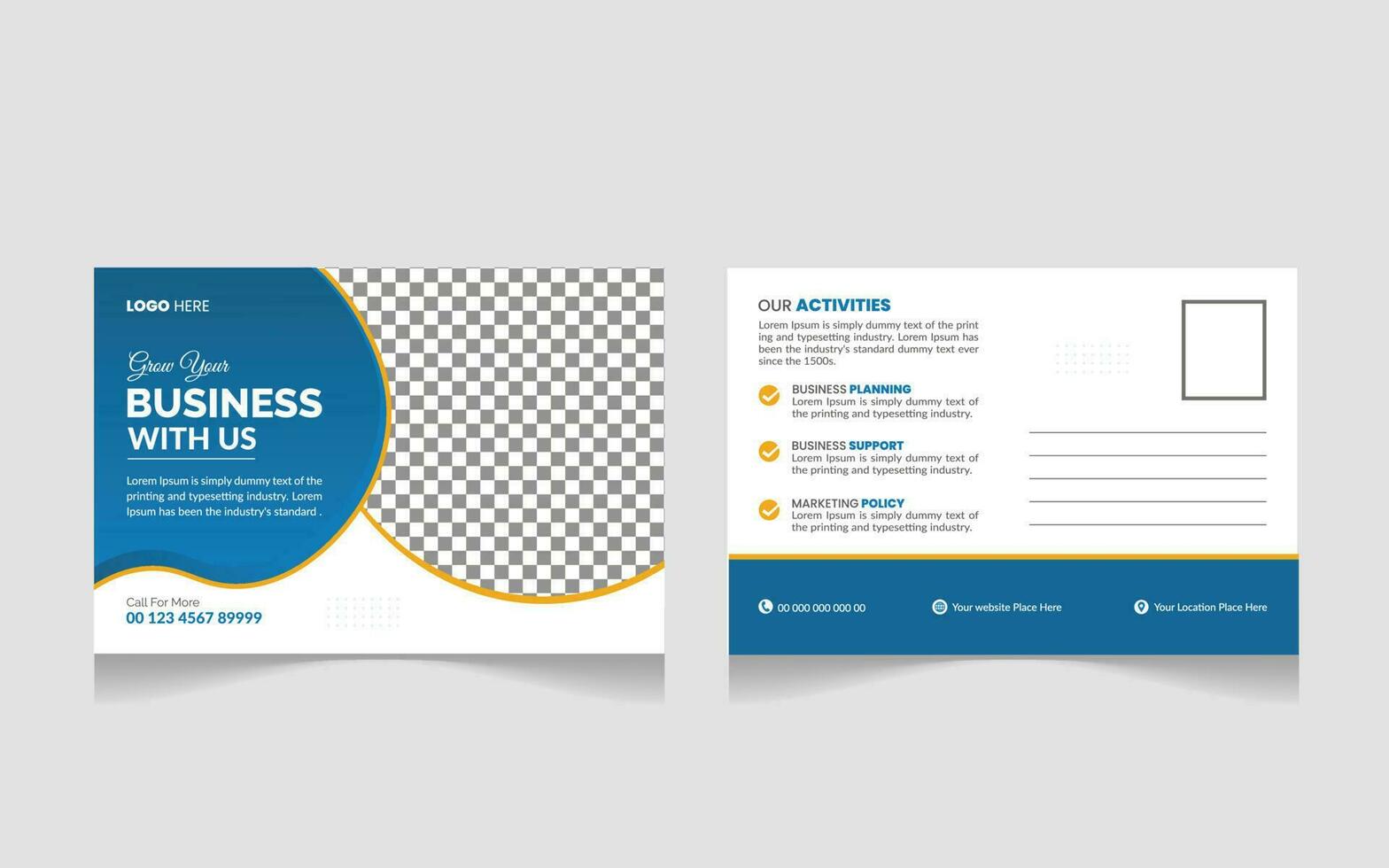 Modern and Simple Business Postcard or Postcard Template Pro Vector