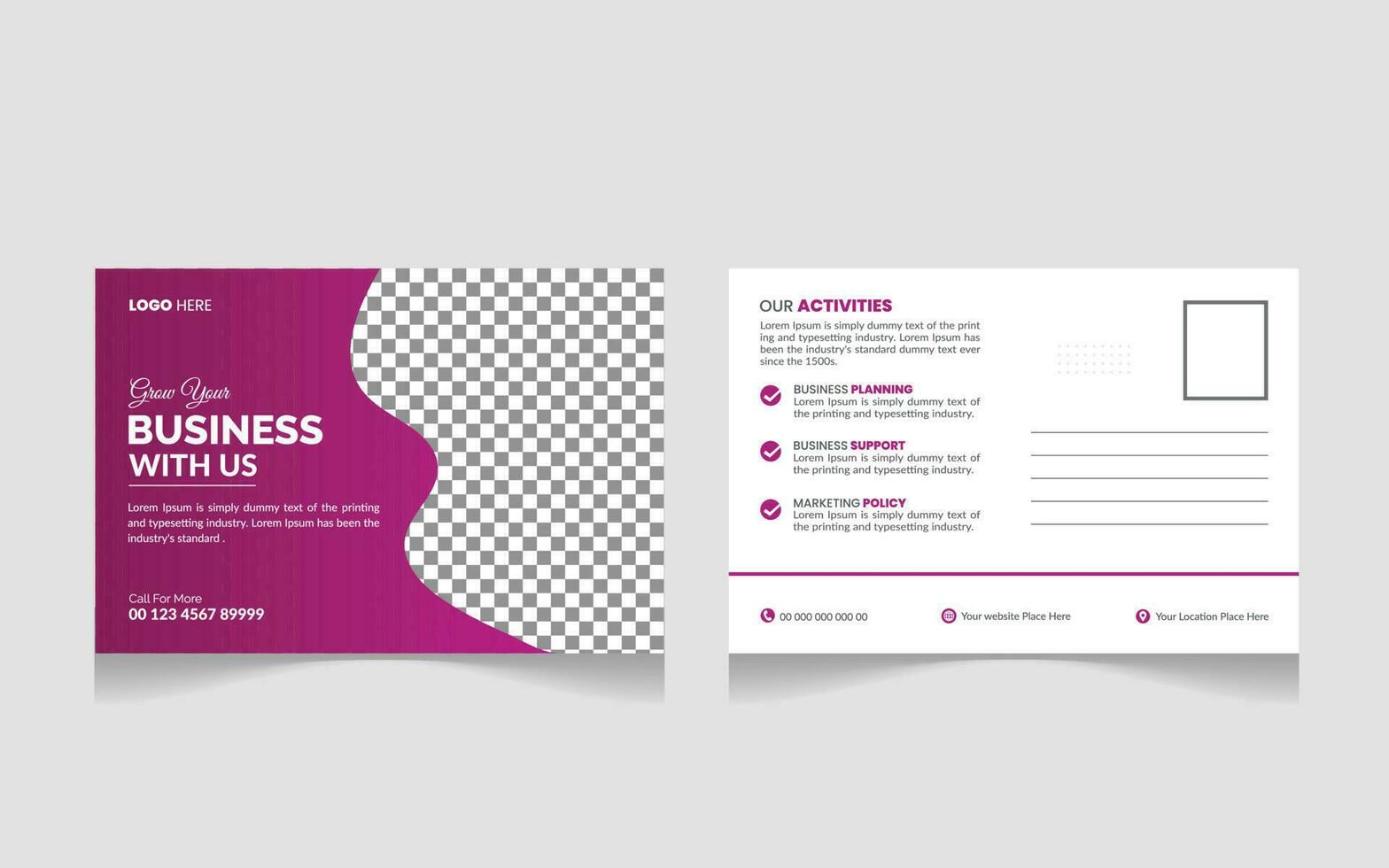 Modern and Simple Business Postcard or Postcard Template Pro Vector