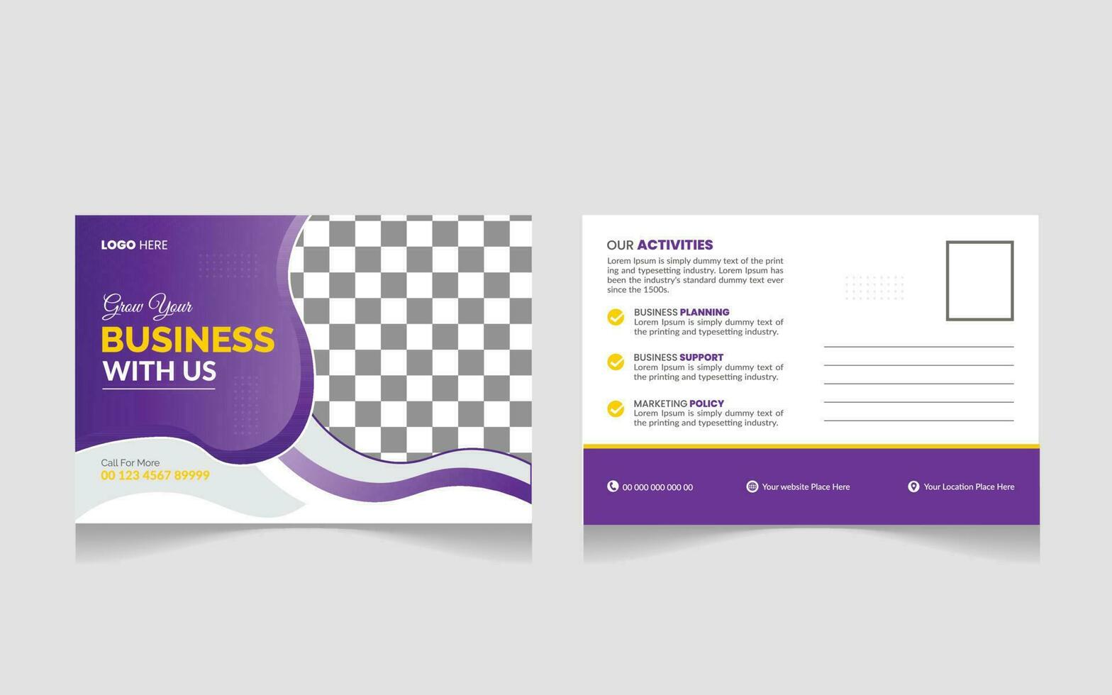 Modern and Simple Business Postcard or Postcard Template Pro Vector