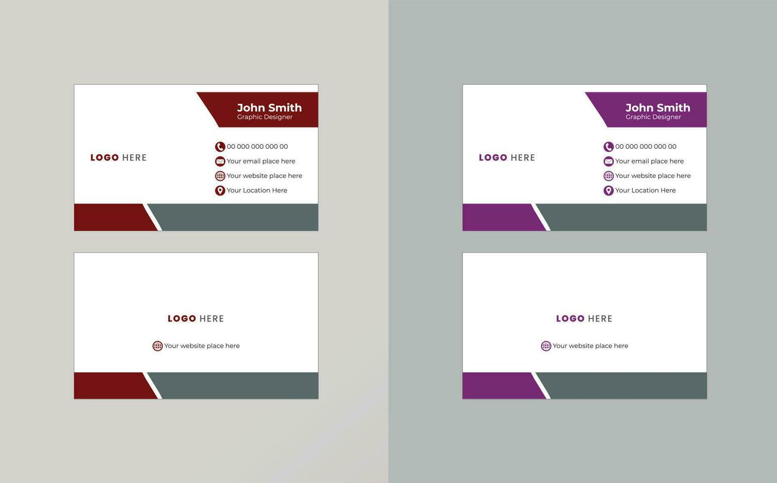 Vector Business cards and Modern Creative and Clean template. simple minimal Business Card  layout design.