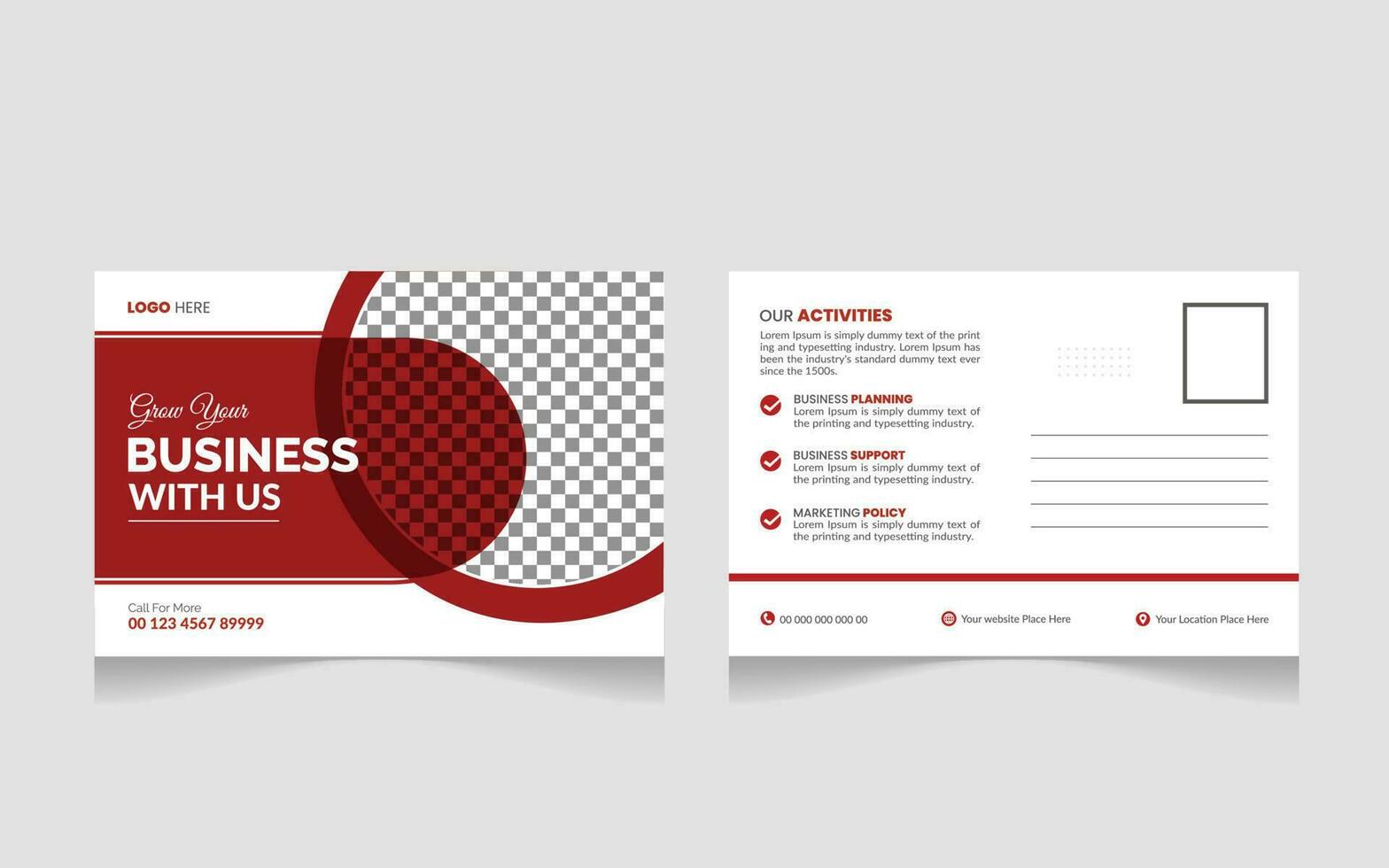 Modern and Simple Business Postcard or Postcard Template Pro Vector