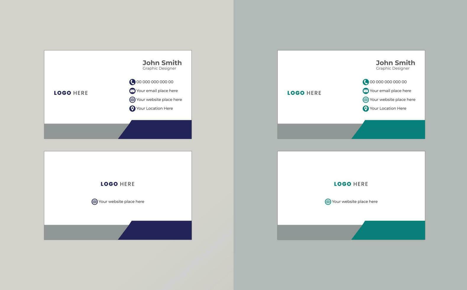 Vector Business cards and Modern Creative and Clean template. simple minimal Business Card  layout design.