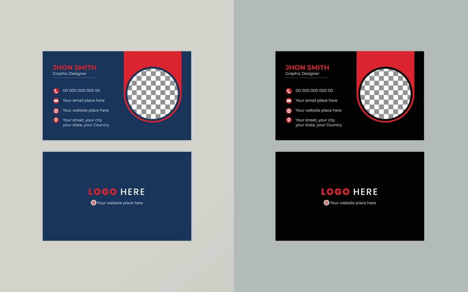 Vector Business cards and Modern Creative and Clean template. simple minimal Business Card  layout design.