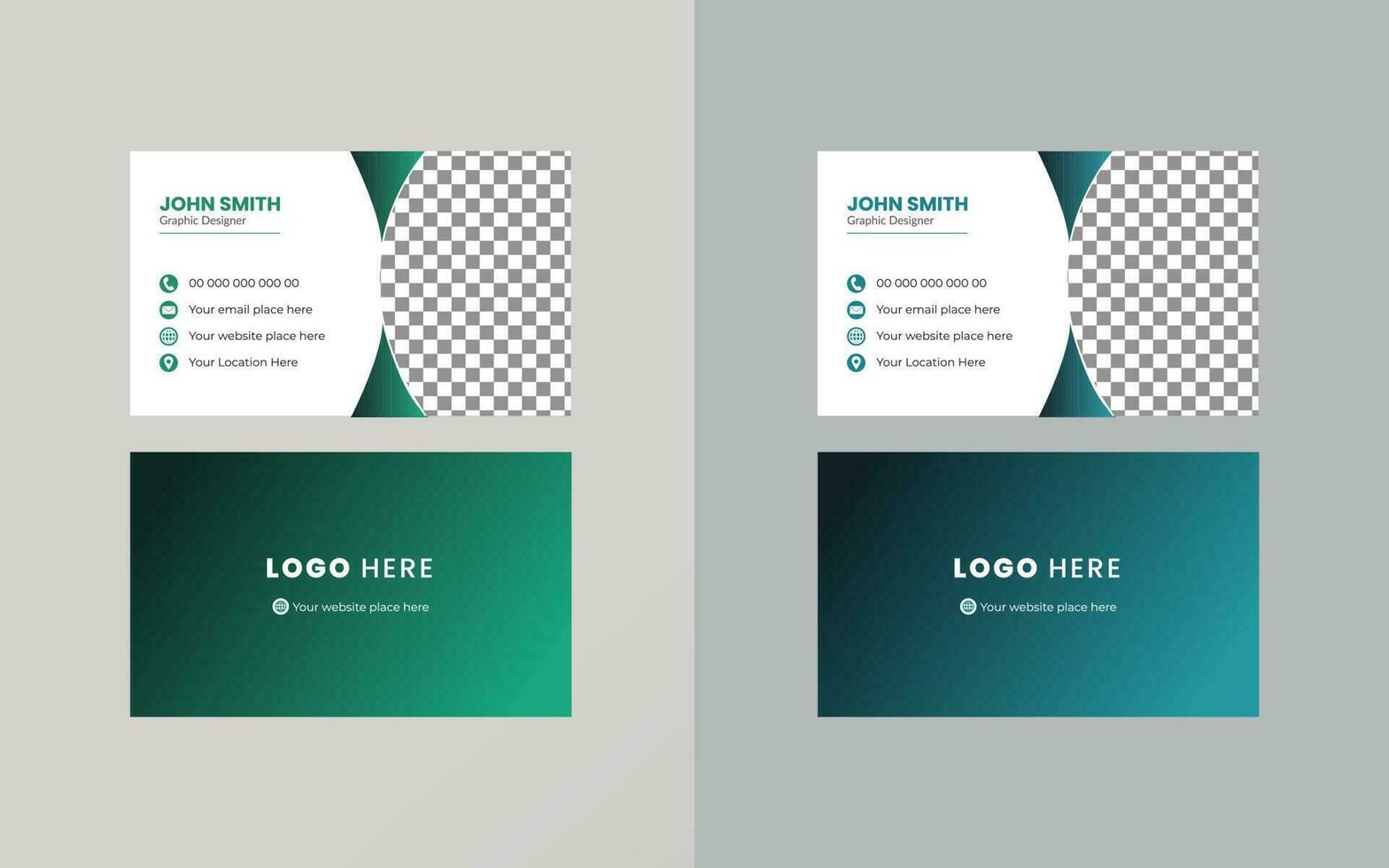 Vector Business cards and Modern Creative and Clean template. simple minimal Business Card  layout design.