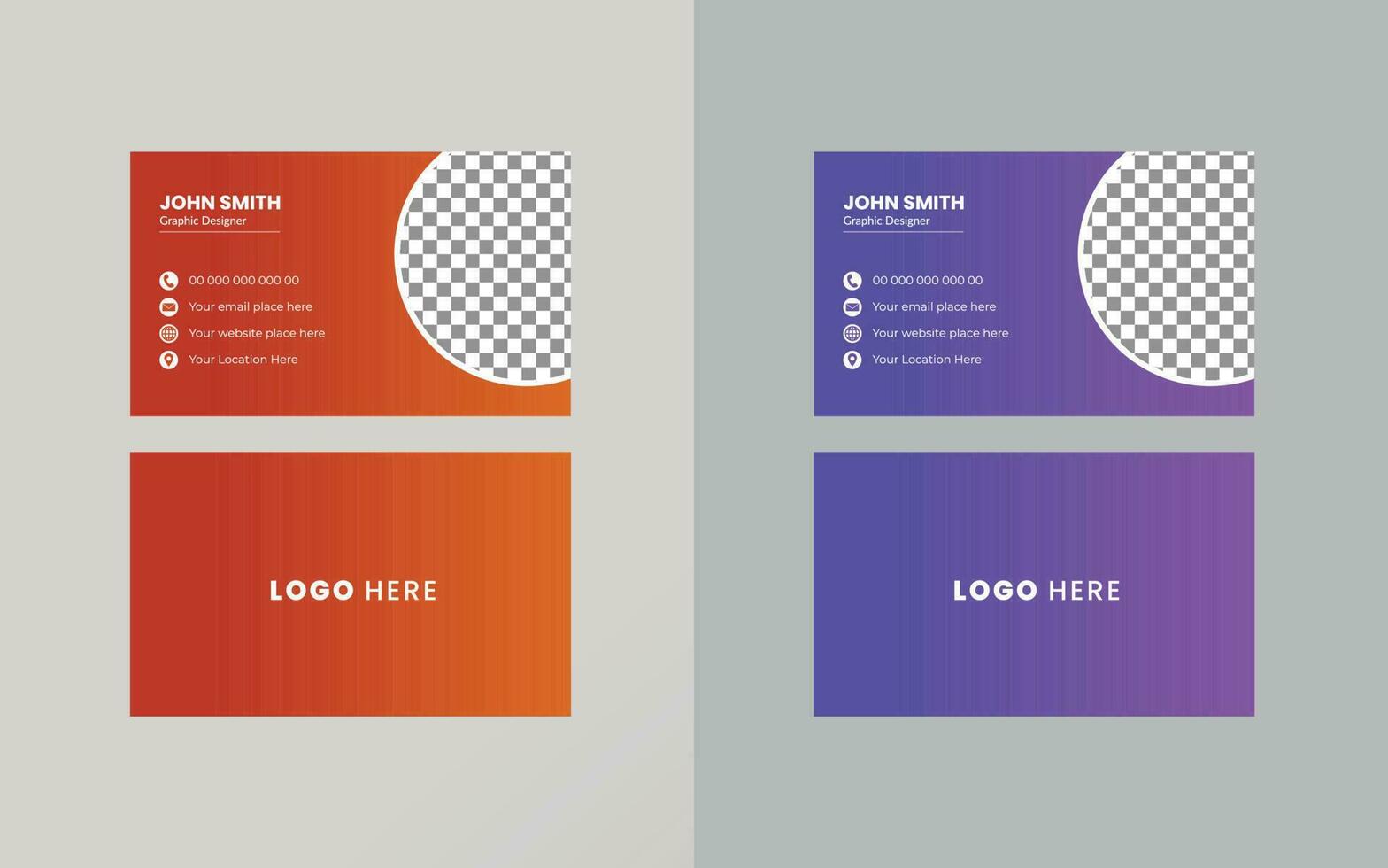 Vector Business cards and Modern Creative and Clean template. simple minimal Business Card  layout design.