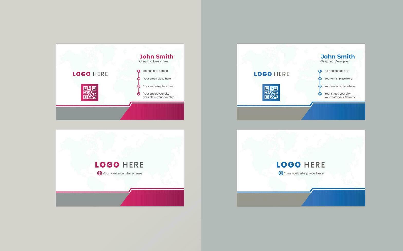 Vector Business cards and Modern Creative and Clean template. simple minimal Business Card  layout design.