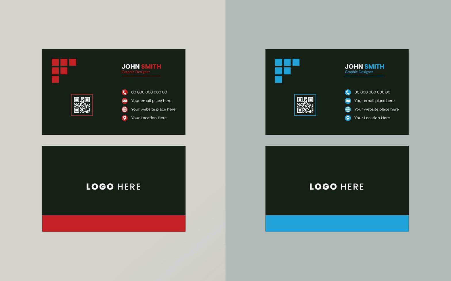 Vector Business cards and Modern Creative and Clean template. simple minimal Business Card  layout design.