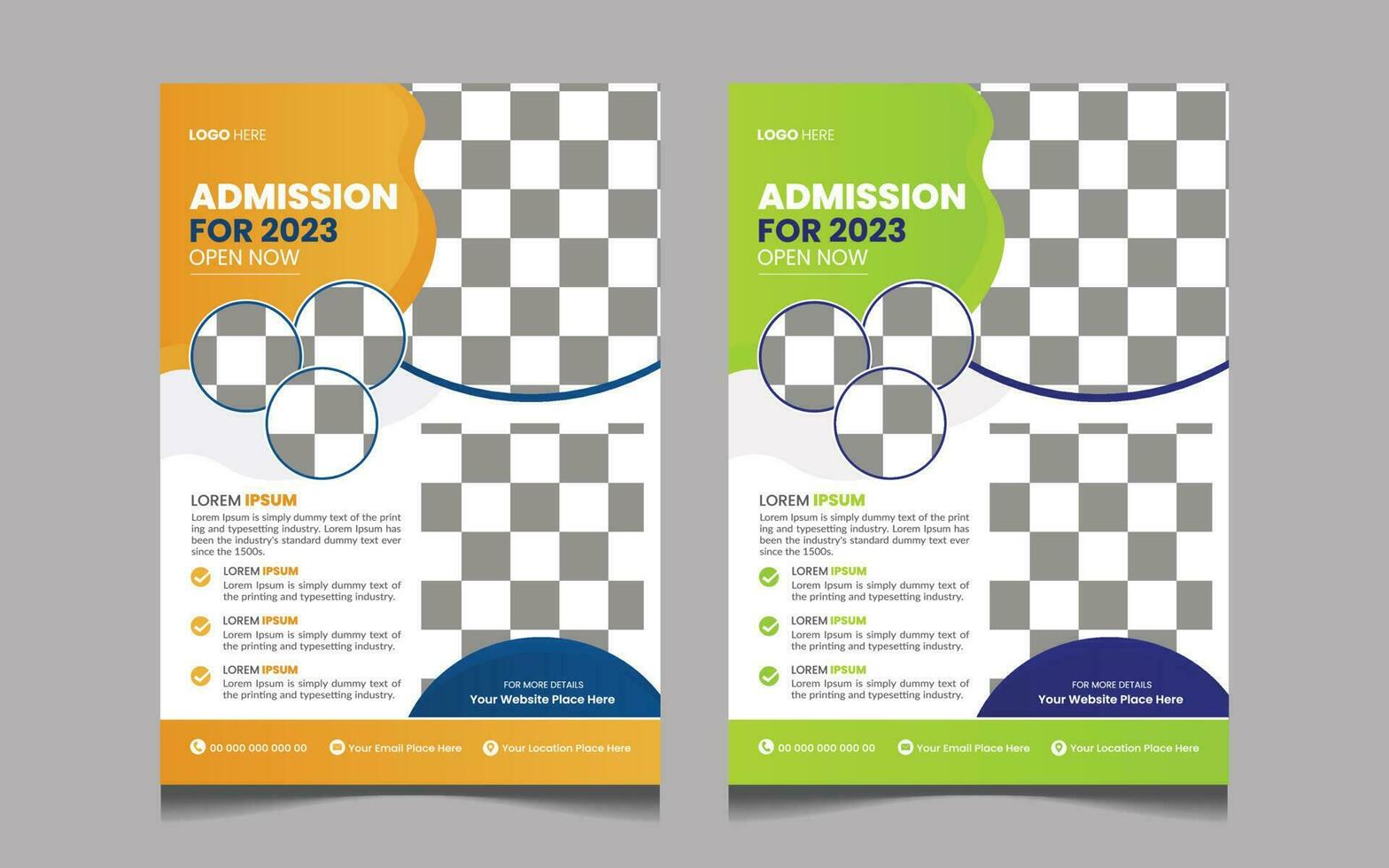 Admission Flyer Template in A4 Size, Flyer design for Education and Admission vector