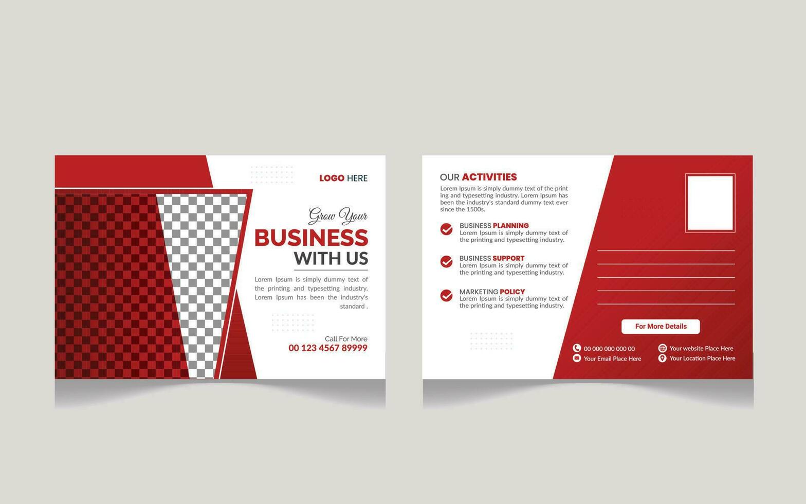 Modern and Simple Business Postcard or Postcard Template Pro Vector