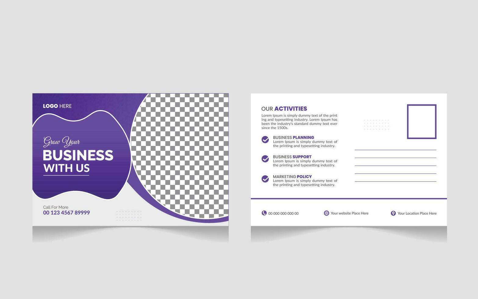 Modern and Simple Business Postcard or Postcard Template Pro Vector