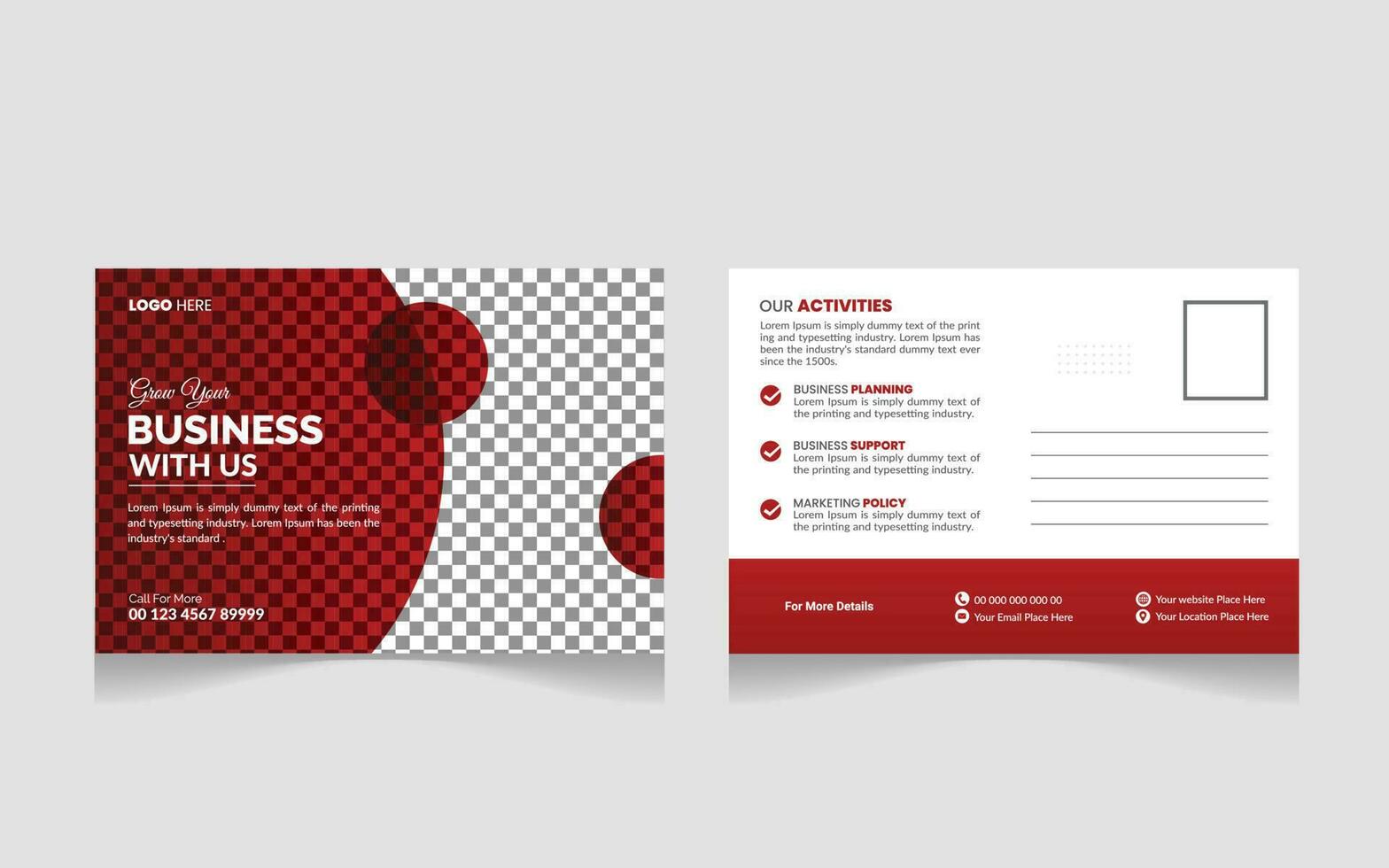 Modern and Simple Business Postcard or Postcard Template Pro Vector